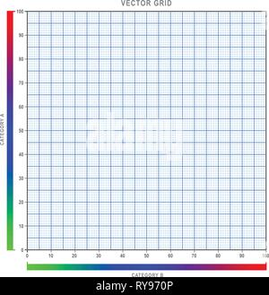 Grid Infografik Grafik vektor Illustration, mit scharfen leicht zu reinigen Linien, weichen Farben und Fett gradient Bars anzeigen Stock Vektor