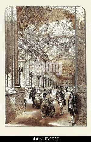 Die Galerie des Glaces, im Schloss von Versailles Stockfoto