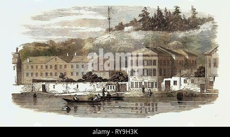 Das U-Boot elektrische Telegraph Station, am Bosporus Stockfoto