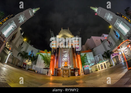 Grauman's Chinese Theatre am Hollywood Boulevard, Los Angeles, Kalifornien, USA Stockfoto