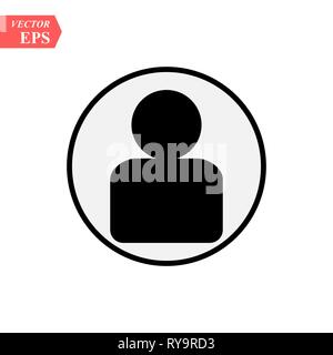 Benutzer mann Symbol. Mann Symbol im Kreis. Geschäftsmann. Freund Vektor icon Stock Vektor