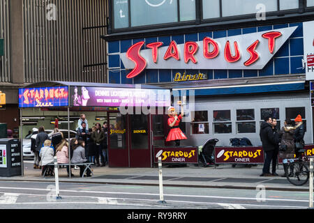 Stardust Diner Fassade, Times Square, New York City, USA Stockfoto