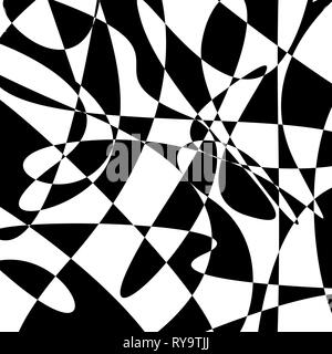 Abstrakte schwarzen und weißen Hintergrund mit einem geometrischen Muster Stockfoto