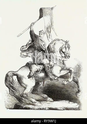 Statue von Wilhelm dem Eroberer, bei Falaise Stockfoto