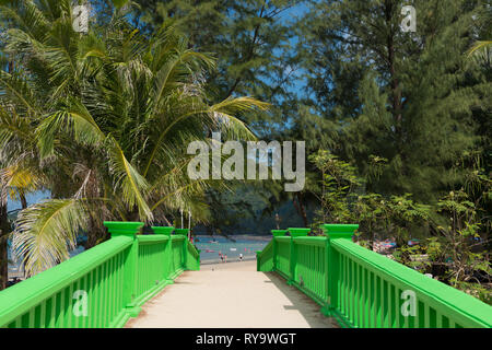 Grüne Brücke nach Kamala Beach, Phuket, Thailand Stockfoto