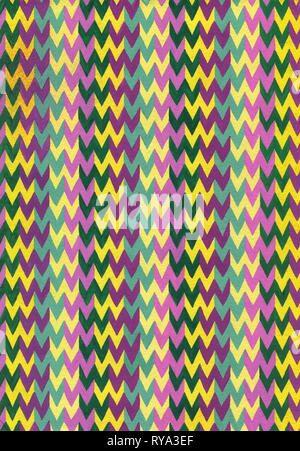 Abstrakte Kunst Chevron nahtlose Muster. Geometrische Hintergrund. Gestreifte distressed Hintergrund Textur. Stickerei. Farbe Flecken. Aquarell Stockfoto