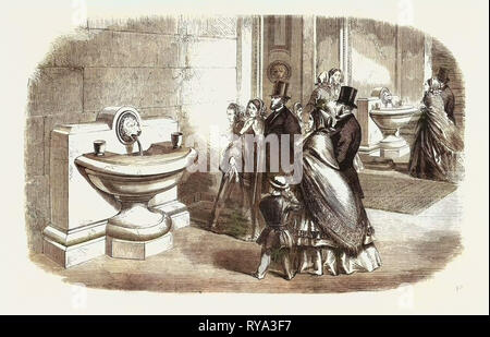 Trinkbrunnen im Britischen Museum, London, UK, 1860 Stockfoto