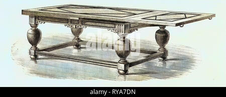 Eine Zeichnung-Tabelle. 17. Jahrhundert Stockfoto