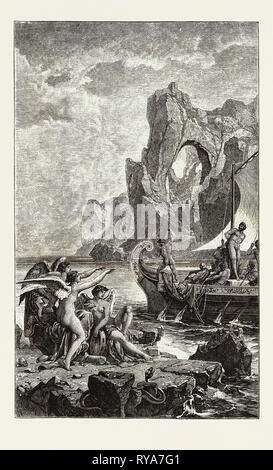 Odysseus und die Sirenen Stockfoto