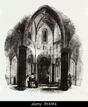 Kirchenschiff der Temple Church in London Stockfoto