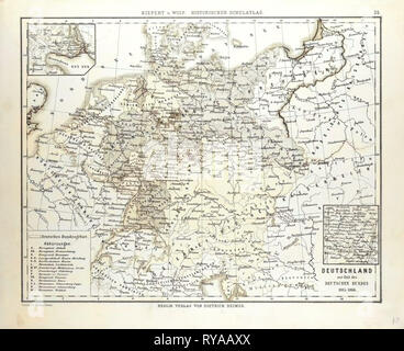 KARTE VON DEUTSCHLAND 1815-1866 Stockfotografie - Alamy