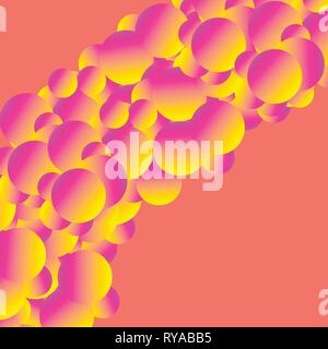 Surrealistisch abstrakte farbenfrohe Vektor Bild mit Gradient Bubbles. Stock Vektor