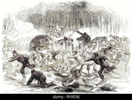 Der Bürgerkrieg in Amerika: Der Ansturm von Bull Run, 17. August 1861 Stockfoto