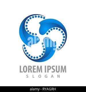 Chiropraktik logo Konzept Design drehen. Symbol grafische Vorlage element Stock Vektor