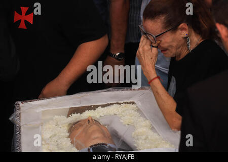 RJ - Rio de Janeiro - 03/12/2019 - Veloso Fluss des ehemaligen Präsidenten von Vasco Eurico Miranda - Öffentlichkeit während Eurico Miranda velorio in der Kapelle Nossa Senhora verschleiert das vitorias in der Vasco da Gama Regatta Verein. Am Nachmittag des Dienstag Foto: Jotta de Mattos/AGIF Stockfoto