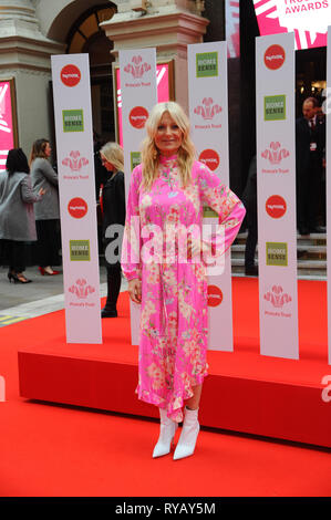 London, Großbritannien. 13 Mär, 2019. Gaby Roslin kommen auf dem roten Teppich während der Prince's Trust und TKMaxx & Homesense Auszeichnungen Im Palladium, Argyll Street in London. Credit: Terry Scott/SOPA Images/ZUMA Draht/Alamy leben Nachrichten Stockfoto