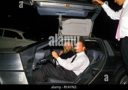 PATRICK SWAYZE mit Frau LISA NIEMI in 1987. Credit: Michelson/Kugel Fotos/ZUMAPRESS.com/Alamy leben Nachrichten Stockfoto