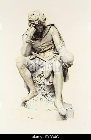 Weiler, von der Statue von Herrn Ronald Gower, Ätzen Stockfoto