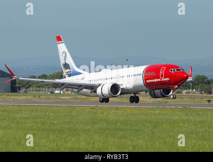 Norwegian Air 737-8 Max. Stockfoto