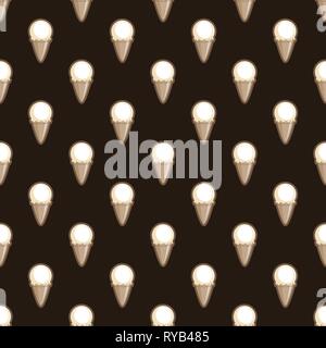 Eis choco Kegel nahtlose Muster Hintergrund. Vector Illustration Stock Vektor