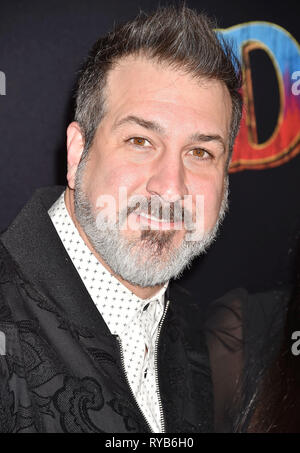 HOLLYWOOD, CA - 11. März: Joey Fatone besucht die Premiere von Disney's 'Dumbo' bei El Capitan Theatre am 11. März 2019 in Los Angeles, Kalifornien. Stockfoto