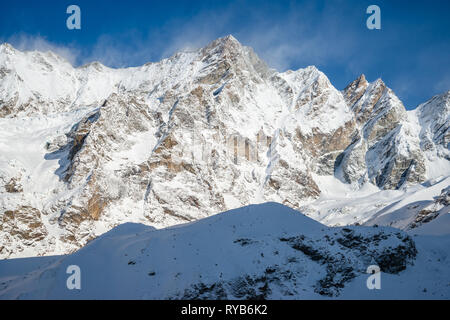 Berge in Breuil-Cervinia, Italien Stockfoto