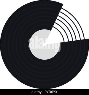 Schallplatte im flachen Stil. Vector Illustration auf weißem Hintergrund. Stock Vektor