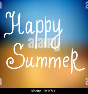 Einen schönen Sommer. Plakat am Strand Hintergrund. Vector Illustration Stock Vektor