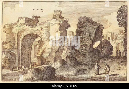 Caracalla-Thermen in Rom, Italien, Jan van de Velde (II), 1616 Stockfoto