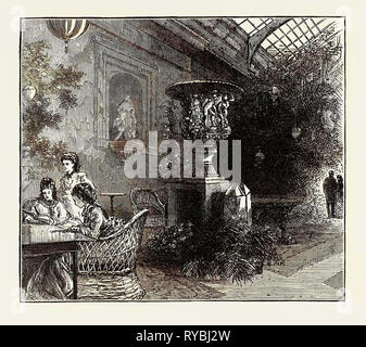 Der Prinz und die Prinzessin von Wales in Chatsworth: Die Orangerie, Chatsworth Stockfoto