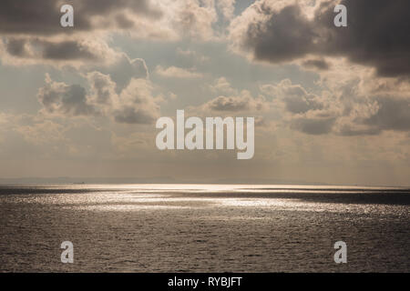 Das ruhige Meer in der Karibik. Stockfoto
