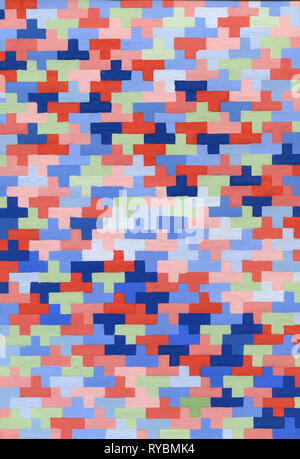 Tetris Elementen. Brick Stücke. Spiel Hintergrundbild Stockfoto