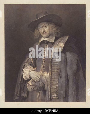 Porträt von sechs Jan Johann Wilhelm Kaiser (I), Rembrandt-Rijn. Van Rijn, 1823-1900 Stockfoto