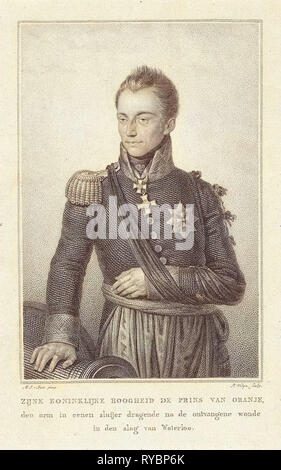 Porträt von Wilhelm II., König der Niederlande, Philippus Velijn, 1815 bis 1836 Stockfoto