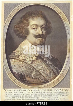 Porträt von William, Graf von Nassau-Siegen, Willem Hondius, unbekannte, 1630 Stockfoto
