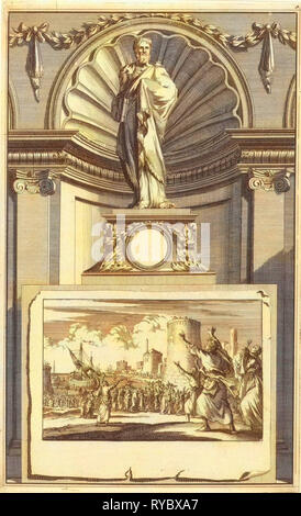 H. Epiphanius von Salamis, Kirche Vater Jan Luyken, Zacharias Chatelain (II), Jan Goeree, 1698 Stockfoto