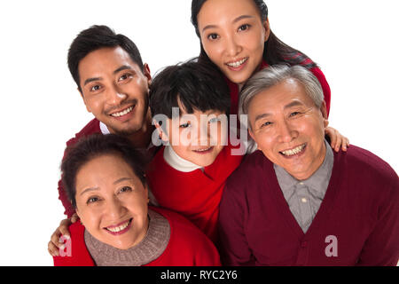 Frohes Neues Jahr Familie Stockfoto