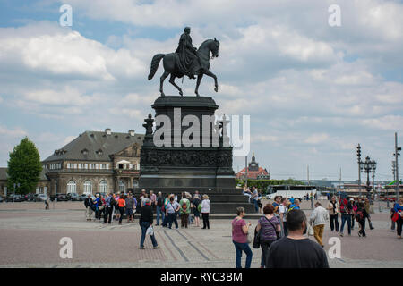 Theaterplatz in Dresden Deutschland Stockfoto