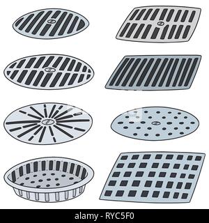 Vektor einrichten der Abdeckung der Ablass Stock Vektor