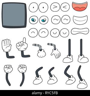 Vektor einrichten von smartphone Cartoon Stock Vektor