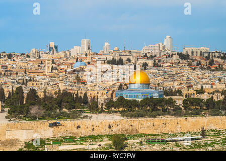 Die Skyline der Altstadt von Jerusalem, Israel Stockfoto
