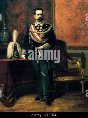 Umberto von Savoyen - (Umberto Rainerio Carlo Emanuele Giovanni Maria Ferdinando Eugenio di Savoia; Turin, 14. März 1844 - Monza, 29. Juli 1900), war König von Italien von 1878 bis 1900 Stockfoto