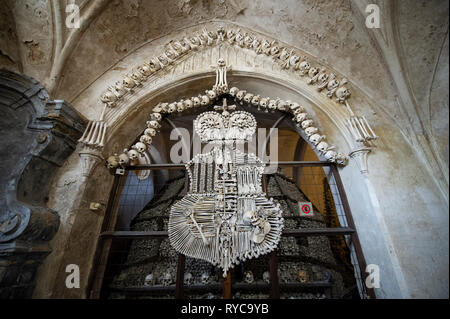 Die sedlec Beinhaus oder Knochen Kirche in Kutná Hora, Prag, Tschechische Republik Stockfoto