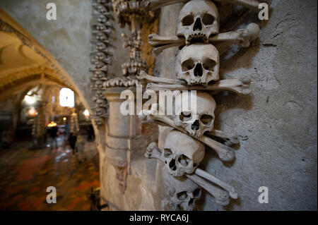 Die sedlec Beinhaus oder Knochen Kirche in Kutná Hora, Prag, Tschechische Republik Stockfoto