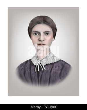 Emily Elizabeth Dickinson 1830-1886 amerikanische Dichter Stockfoto