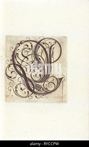 Buchstabe L, print Maker: Anonym, c. 1600 - c. 1699 Stockfoto