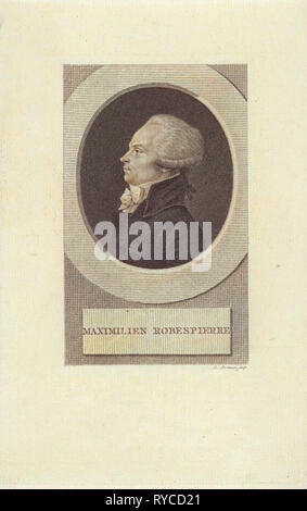 Porträt des französischen Anwalts Maximilien Marie Isidore de Robespierre, Ludwig Gottlieb Portman, 1805 Stockfoto