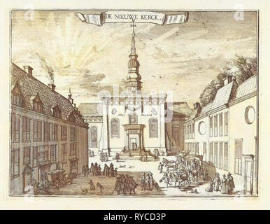 Blick auf die Kirche in Haarlem, Niederlande, print Maker: Romeyn de Hooghe, Romeyn de Hooghe, 1688-1689 Stockfoto