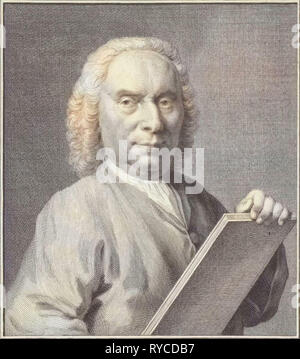 Porträt von Pieter Lagendijk, Jakob Houbraken, Cornelis Pronk, 1749-1751 Stockfoto