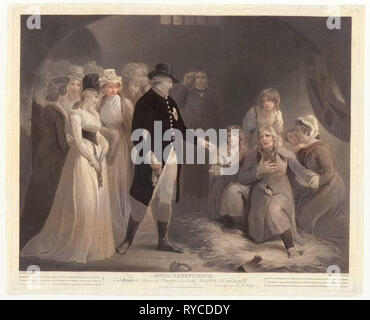 George III besuchte mit seiner Familie das Dorchester Gefängnis, Charles Howard Hodges, 1793 Stockfoto